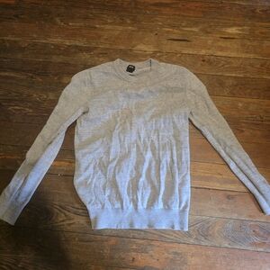 H&M Gray Crewneck Sweater Classic Knit Pullover